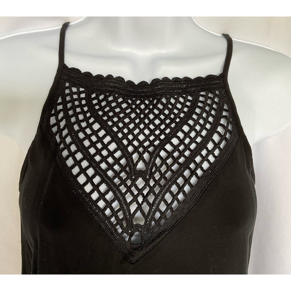Love on a Hanger Womens crocheted upper Blk Sz Small  Can be dressed up or Down.
